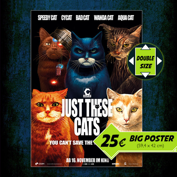 Just These Cats – DOUBLE SIZE Poster