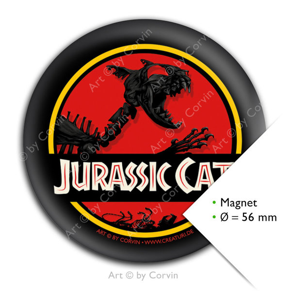 Fridge Magnet "Jurassic Cat"
