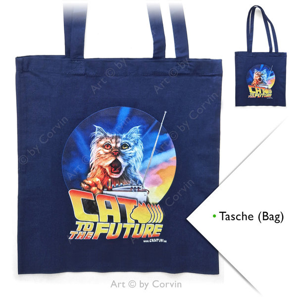 Cat to the Future - Cotton Bag