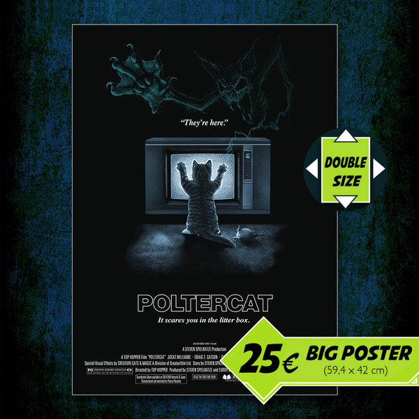 Poltercat (Ghost version) – DOUBLE SIZE Poster